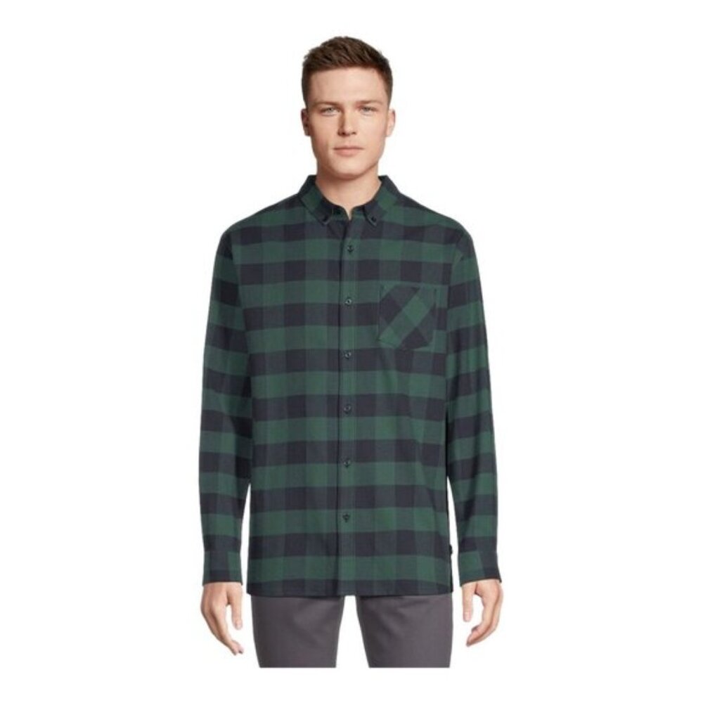 NEW Ripzone Men's Monte 2.0 Flex Flannel Long Sleeve Shirt Thyme Green